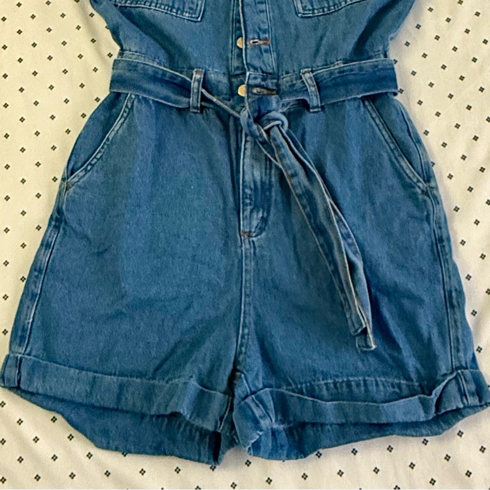 Denim Romper - Picture 3 of 4